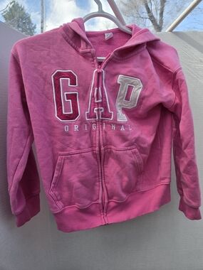GAP Kids Pink Hooded Zip-Up Sweatshirt